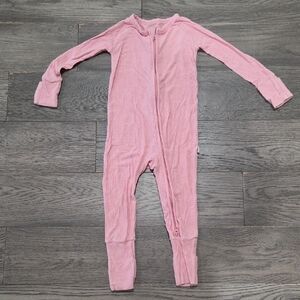Little Sleepies Bubblegum Pink Ribbed Zippie